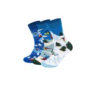 Happy Socks Chaussettes 'Winter Sports' bleu / mélange de couleurs, Taille 36-40