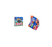 HAPPY SOCKS Coffret cadeau chaussettes THE BEATLES 41-46, lot de 6, violet clair multicolore