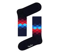 Happy Socks Faded Diamond, Chaussettes Femme, Multicolore (Multi Dunkel Blau 069), Taille Unique (Taille du fabricant: 36-40)
