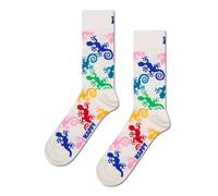 Happy Socks Gecko Sock Chaussettes, Blanc, 48-52 Mixte