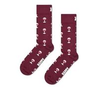 Happy Socks GLASS OF WINE SOCK Chaussettes rouges, multicolore, 41-46