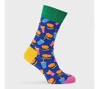 Happy Socks Happy Hamburger Sk 99 Bleu 4-7(36-40) Unisex