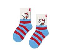 Happy Socks Hello Kitty Chaussettes en coton colorées pour enfants (taille 0-7 ans), Kids Hello Kitty Stripes, 7-9 ans