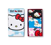 Happy Socks Hello Kitty Lot de 3 paires de chaussettes en coton pour homme et femme Noir 36-40