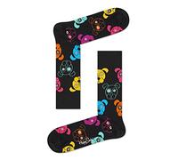 Happy Socks Homme Dog Sock Chaussettes, Black-Yellow-Orange-Pink, 41-46 EU