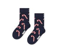 Happy Socks Kids Candy Cane Sock Chaussettes, Bleu, 7-9 Ans Mixte Enfant