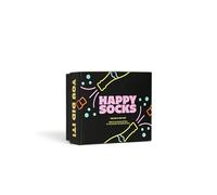 Happy Socks lot de 2 chaussettes drôles de félicitations en coton, coffret cadeaux pour homme et femme