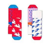 Happy Socks Lot de 2 Paires de Chaussettes Bunny & Carrot Taille 12-24 M, Multicolore, 12-24 Mois Mixte Enfant