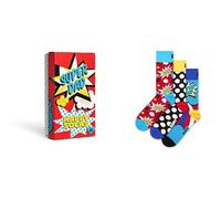 Happy Socks Chaussettes 'Father's Day' bleu clair / jaune / rouge / blanc, Taille 41-46