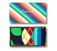 Happy Socks Lot de 3 Paires de Chaussettes Classiques Classics, Multicolore, Mixte