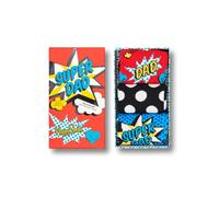 Happy Socks Lot de 3 paires de chaussettes Super Dad pour homme Multicolore 41-46