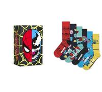 Happy Socks Marvel Spider-Man Collaboration - Coffrets cadeaux de 6 paires pour hommes et femmes - Tailles 41 à 46