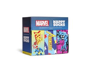 Happy Socks Marvel X-Men, Avengers, Spider-Man Collaboration - Coffrets cadeaux collector édition spéciale 9 paires pour hommes et femmes - Taille 41-46