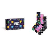 Happy Socks Mixte 3-pack Mixed Cat Gift Chaussettes, Multicolore, 41-46 EU