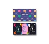 Happy Socks Mixte 3-pack Mixed Cat Socks Gift Set Calcetines, Multicolore, 41-46 EU