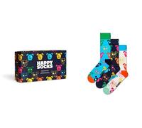 Happy Socks Chaussettes 'Bavaria Edition' aqua / corail / noir / blanc, Taille 36-40