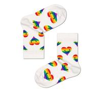 Happy Socks Mixte enfant Kids Pride Smiling Heart Socks, Blanc, 2-3 ans EU