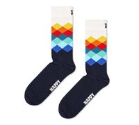 Happy Socks Mixte Faded Diamond Chaussettes, Bleu, 36-40 EU