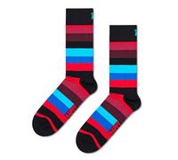 Happy Socks Mixte Stripe Chaussettes, Noir, 41-46 EU