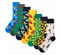 Happy Socks Pack De 7 Chaussettes Unisex - Boîte Cadeau, Couleurs Mélangées
