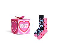 Happy Socks Styles de vacances amusants pour hommes et femmes - Ensembles de boîtes cadeaux pour la fête des pères, la Saint-Valentin, Lot de 2 paires de chaussettes de Saint-Valentin, 38-42