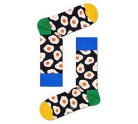 Happy Socks Sunny Side Up Sock, colorés et amusants, Chaussettes pour homme et femme, Noir-Vert-Orange-Blanc (36-40)