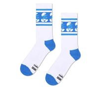 Happy Socks The Smurfs Striding Smurf Baskets Chaussettes Les Schtroumpfs, Blanc., 41-46