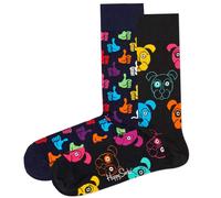 Happy Socks Unisexe Chaussettes, 2er Paquet - Classic Crew, Coton Organique,