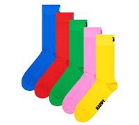 Happy Socks Unisexe Chaussettes, 5er Paquet - Solide Mélange de Coton, Einfarbi