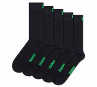 Happy Socks Unisexe Chaussettes, 5er Paquet - Solide Mélange de Coton, Einfarbi
