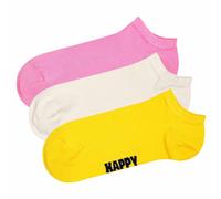 Happy Socks Unisexe Sneaker-Socken, 3er Paquet - Solide Bas , Baumwollmischu