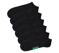 Happy Socks Unisexe Sneaker-Socken, 6er Paquet - Solide Bas , Baumwollmischu