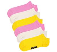 Happy Socks Unisexe Sneaker-Socken, 6er Paquet - Solide Bas , Baumwollmischu