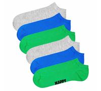 Happy Socks Unisexe Sneaker-Socken, 6er Paquet - Solide Bas , Baumwollmischu