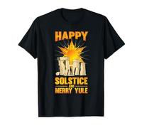 Happy Solstice Joyeux Yule Stonehenge Hiver Soleil Célébrati T-Shirt
