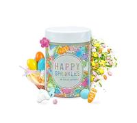 HAPPY SPRINKLES Happy Sprinkles Bunny Butts 90g Mélange à saupoudrer coloré avec du chocolat pour décorer Décoration de gâteau comestible pour Pâques Décoration de Pâques pour gâteaux, biscuits et gl