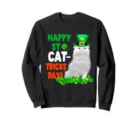 Happy St Catricks Day Cat St Patricks Day Lucky Charm Cats Sweatshirt