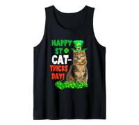 Happy St Catricks Day Maine Coon Cat St Patricks Day Cats Débardeur