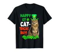 Happy St Catricks Day Maine Coon Cat St Patricks Day Cats T-Shirt