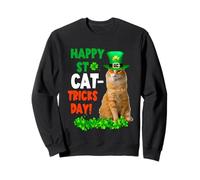 Happy St Catricks Day Tabby Cat St Patricks Day Cats Lover Sweatshirt