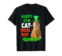 Happy St Catricks Day Tabby Cat St Patricks Day Cats Lover T-Shirt