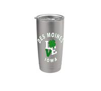 Happy St Patricks Day, des Moines, Iowa Gobelet isotherme en acier inoxydable double paroi