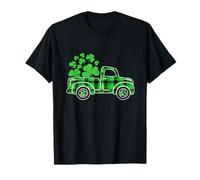 Happy St. Patrick's Day Green Truck Buffalo Plaid Trèfle T-Shirt