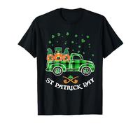 Happy St. Patrick's Day Green Truck Buffalo Plaid Trèfle T-Shirt