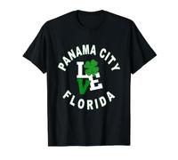 Happy St. Patricks Day, Panama City, Floride T-Shirt Graphique avec Valeur, Homme, Noir, M