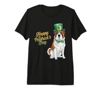 Happy St. Pawtrick's Day Saint Bernard Saint Patrick T-Shirt Haut de Gamme