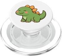 Happy Stegosaurus Smile.Cute Kawaii Dino Art PopSockets PopGrip pour MagSafe