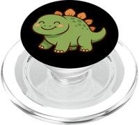 Happy Stegosaurus Smile.Cute Kawaii Dino Art PopSockets PopGrip pour MagSafe