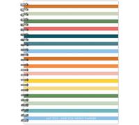 Happy Stripe Academic July 2025 - June 2026 6.5 X 8.5 Weekly Monthly Softcover Planner