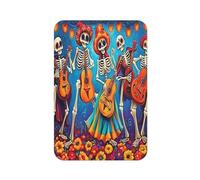 Happy Sugar Skull Aimant de réfrigérateur rectangulaire imprimé pour réfrigérateur, tableau blanc, casier, bureau et décoration de voiture